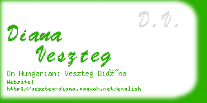 diana veszteg business card